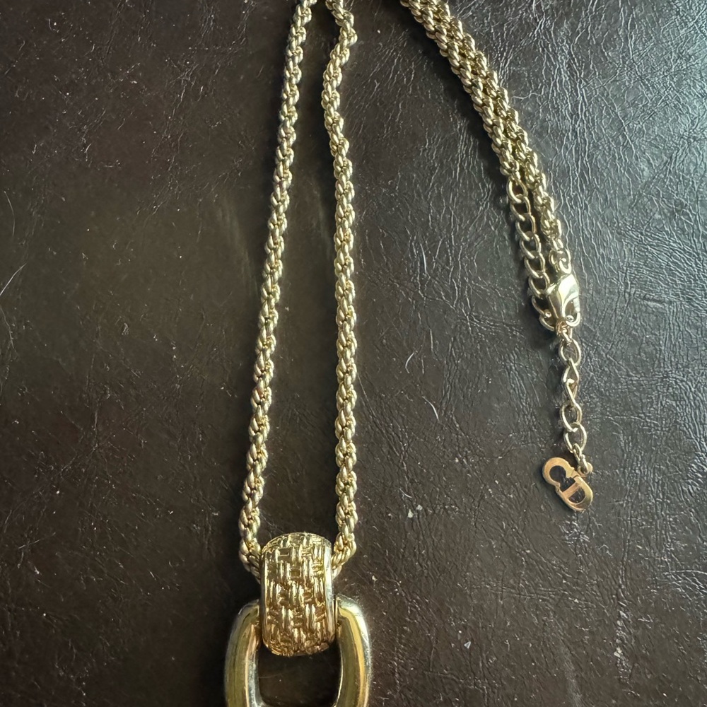 Gorgeous Dior Gold Tone Necklace